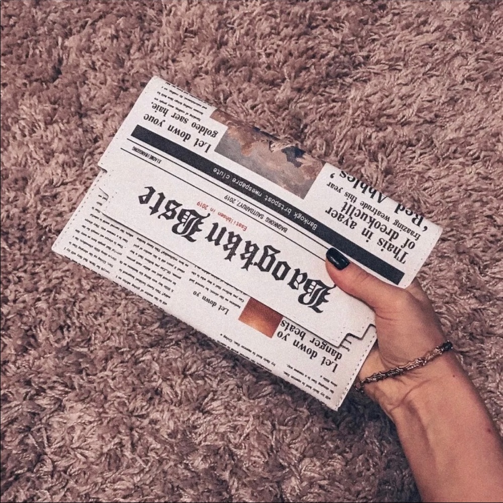 Newspaper Printed Clutch